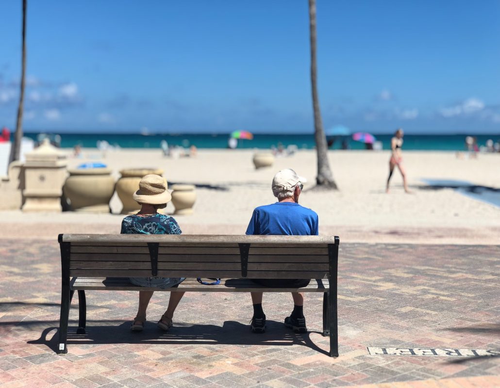 Retired Couple On Beach Retirement Planning